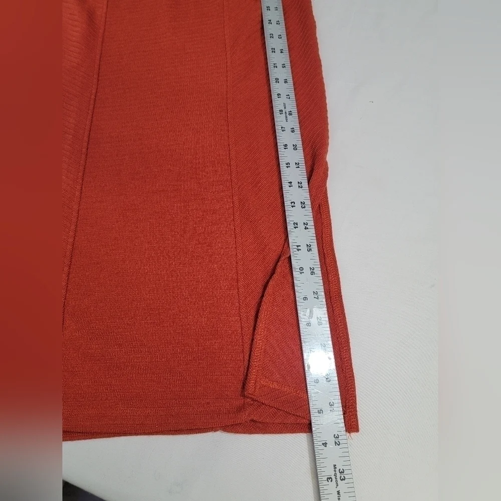 Band Of The Free BOG Collective  RENEE Rust Ribbed Pencil Skirt Size Small